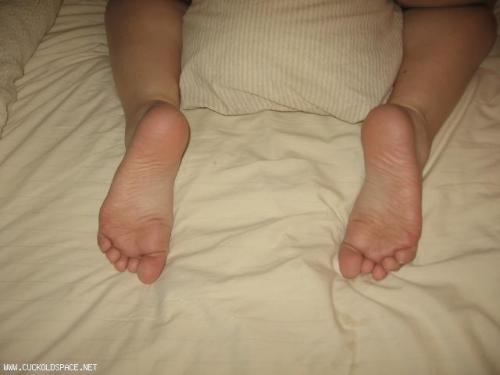 My Cock and her feet - would u suck them both?