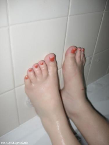 Feet, sexy slut to be, and a bath