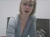 Hot MILF With Teacher Glasses and Hairy Pussy