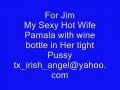 Wife Pam & wine bottle